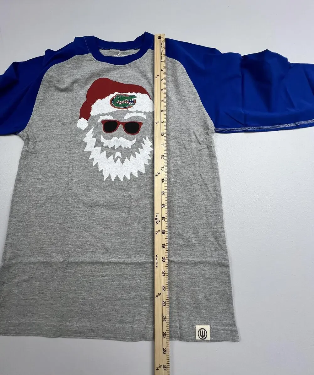 New Florida Gators Shirt Boys Large Blue NCAA Football Wes And Willy Santa
